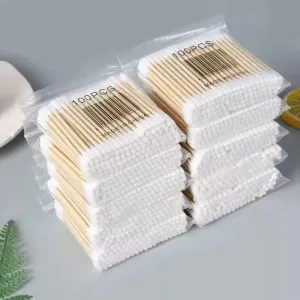 100pcs Double Ended Cotton Swabs 5 Packs Baby Ear Cleaning Sticks Healthy Tools