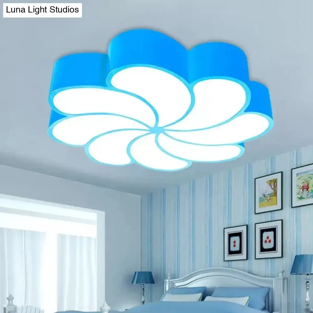 18"/22" Petal Flush Mount LED Ceiling Lamp in Vibrant Colors and Brightness Settings – Perfect for Bedrooms