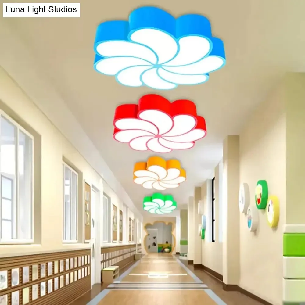 18"/22" Petal Flush Mount LED Ceiling Lamp in Vibrant Colors and Brightness Settings – Perfect for Bedrooms