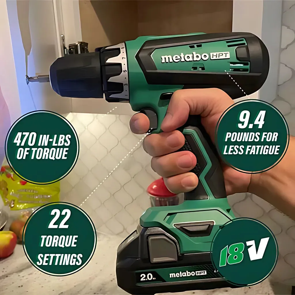 18V Cordless Brushed Drill Driver Kit