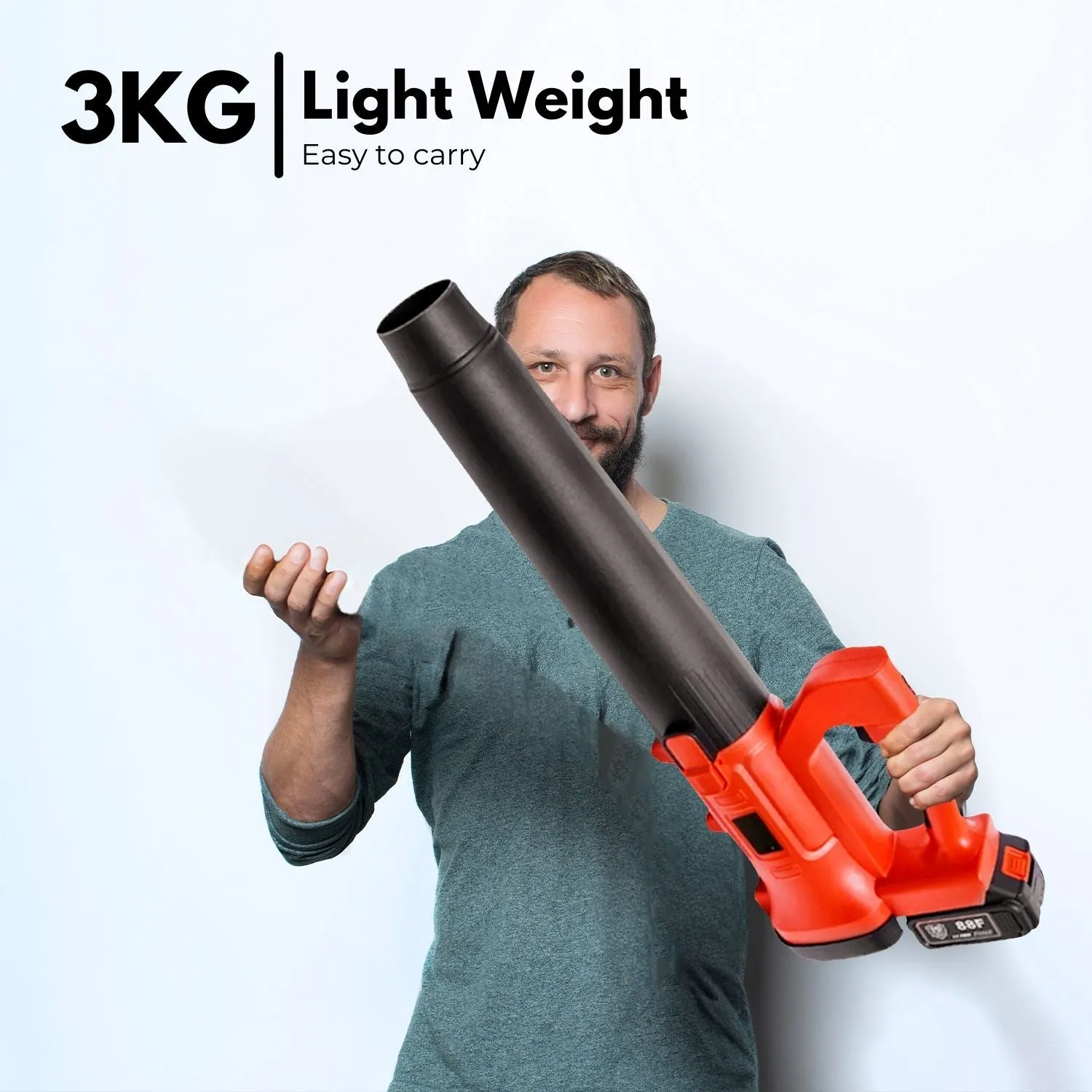 18V Cordless Leaf Blower, 6-Speed, Lithium Battery - RYNOMATE