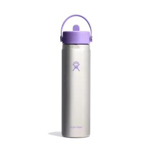 24oz (709mL) Wide Mouth with Flex Straw Cap - Stainless Steel