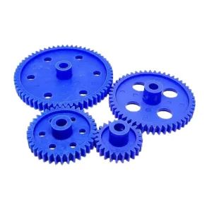 4pcs Blue Plastic Gear 60 Tooth   50 Tooth   36 Tooth   24 Tooth Combo