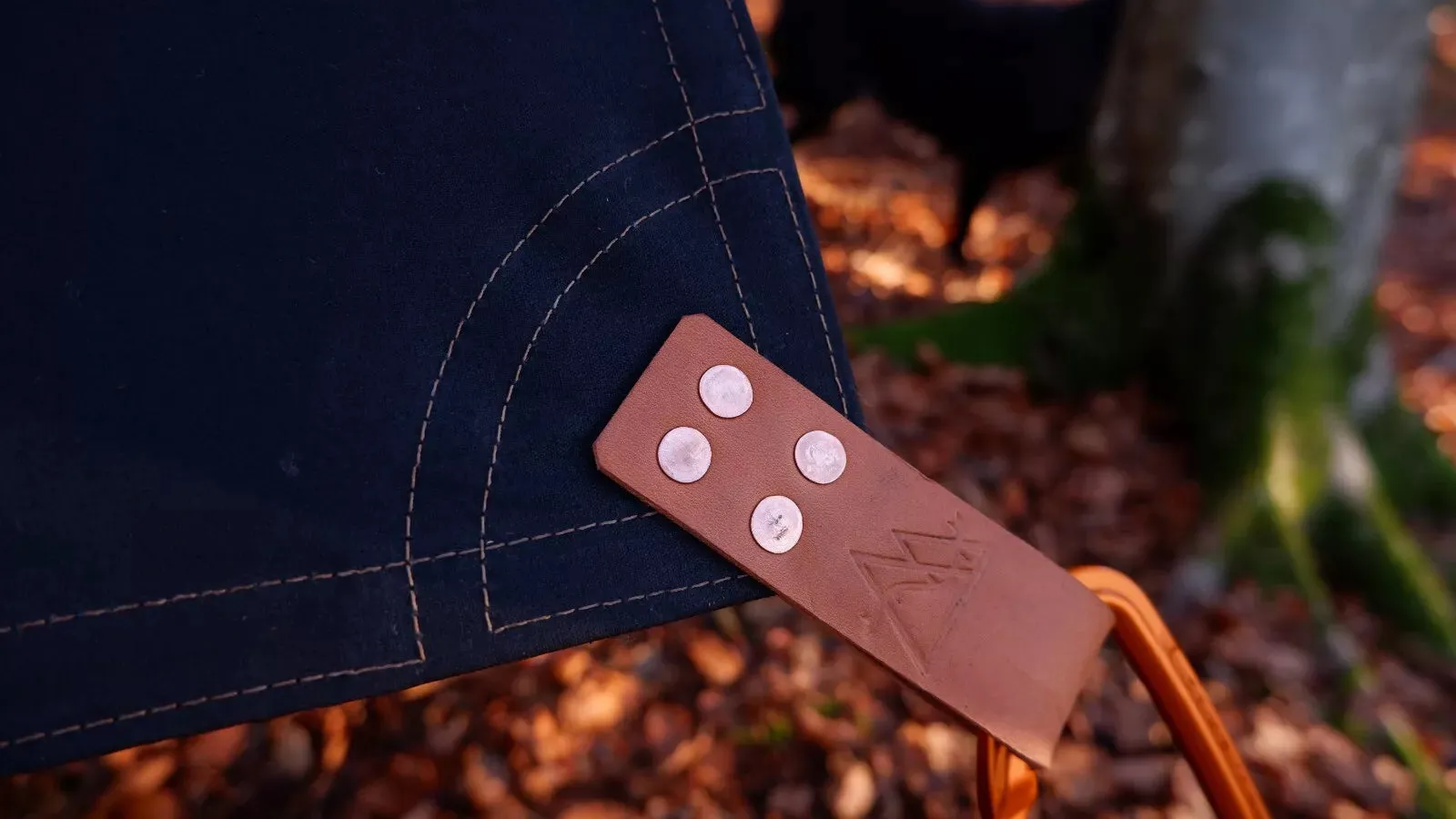 8' x 8' SIMPLE CLASSIC tarp, waxed canvas & leather tie outs