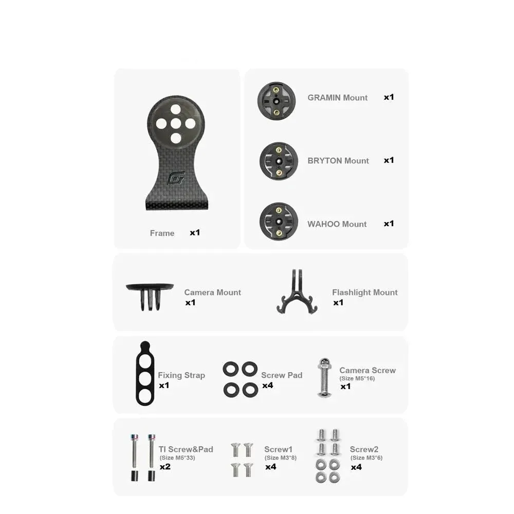 Carbon Bike Stem Extension for Gps/camera/light