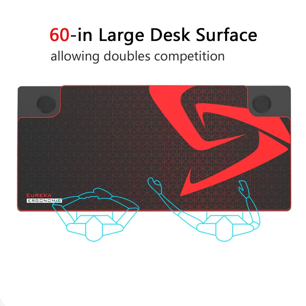 Eureka Ergonomic I60-SLB Racing Gaming Desk