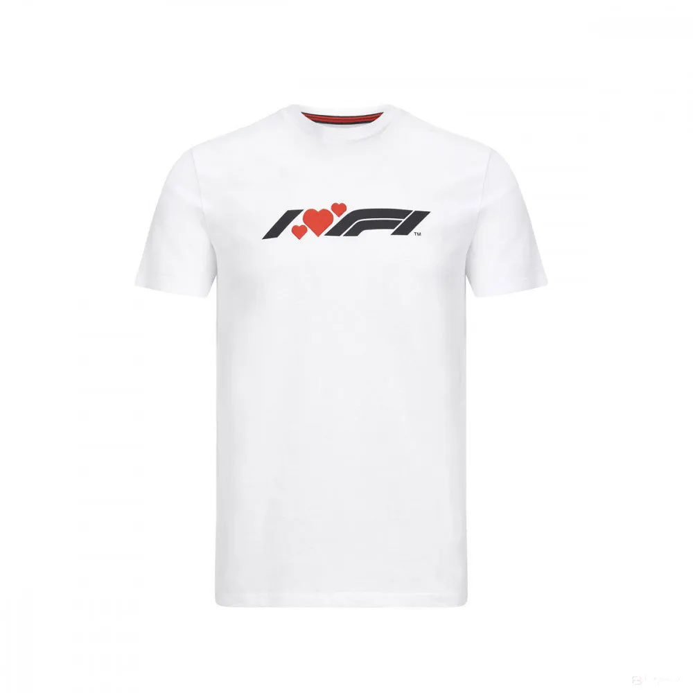Formula 1 T-shirt, Formula 1 I LOVE F1, White, 2020
