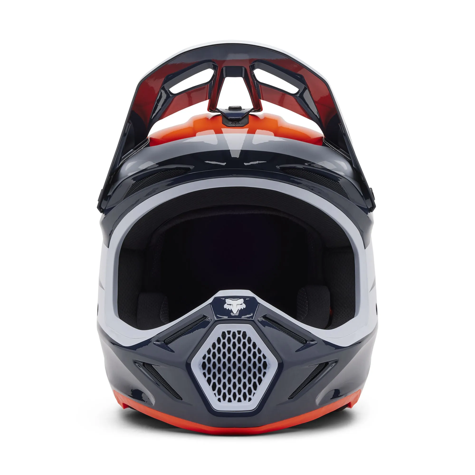 Fox Racing V3 Divider Open Face Offroad Helmet Midnight Blue