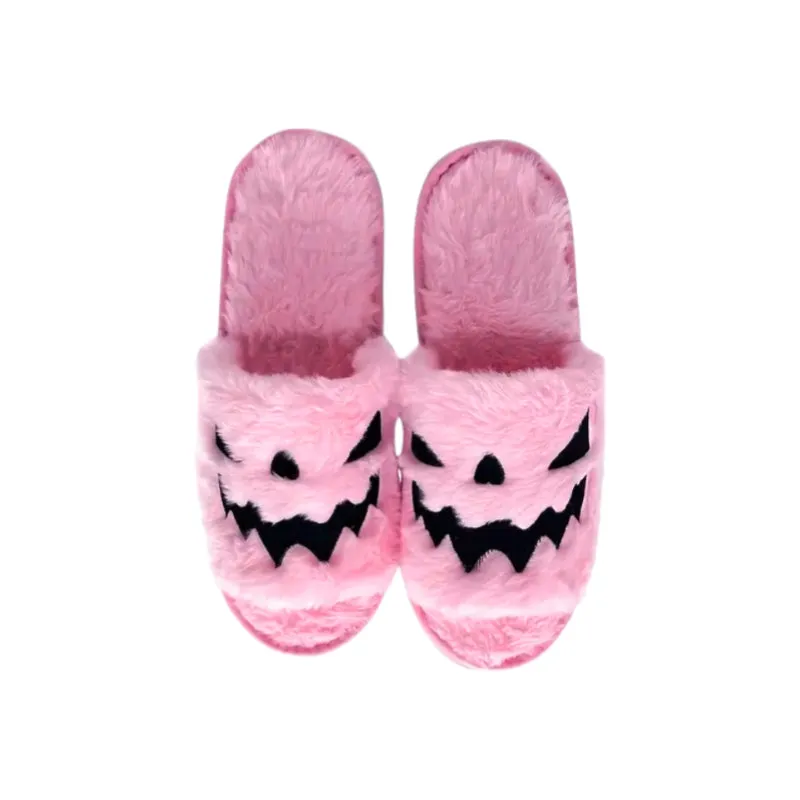 Fuzzy Halloween Slippers