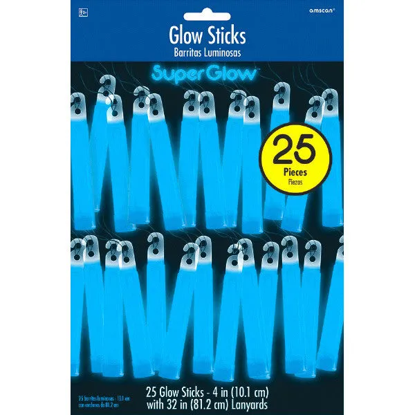 Glow 4in Sticks - Blue 25ct