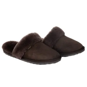 Le Chameau Mule Maison Slipper - Marron Fonce