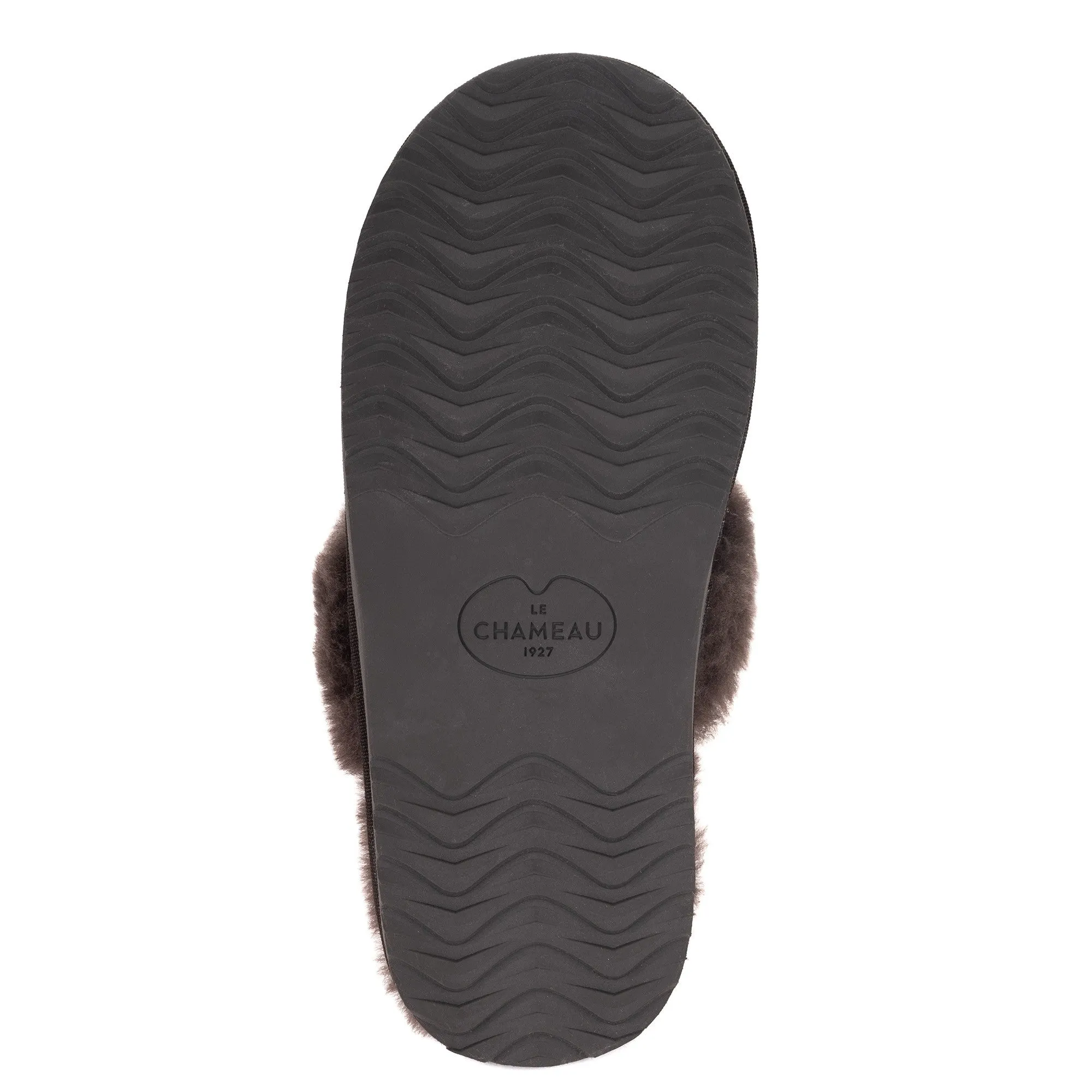 Le Chameau Mule Maison Slipper - Marron Fonce