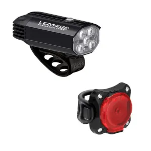 LEZYNE FUSION DRIVE 500  / ZECTO DRIVE 200  PAIR Light Pack - Black