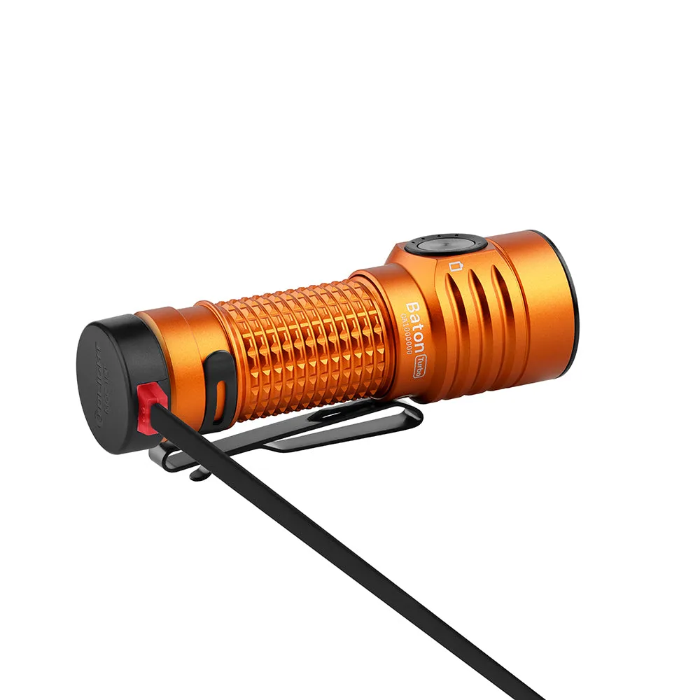 Olight Baton Turbo Rechargeable Multiple Power Sources Torch with 510-meter Beam