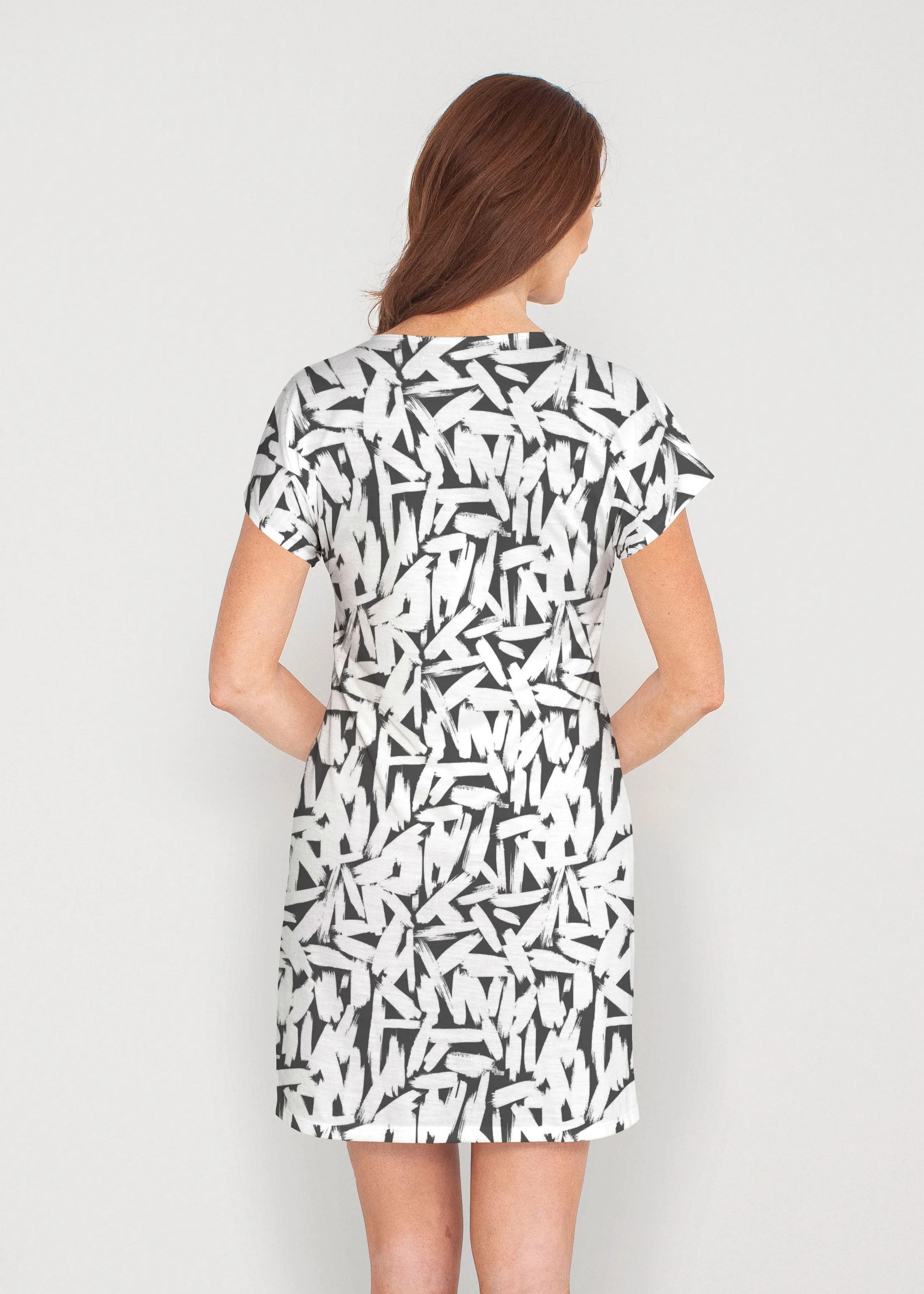 Pick Up Sticks (14300) ~ French Terry Short Sleeve Crew Dress (Copy)