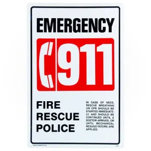 Poolmaster Emergency 911 Sign 40331