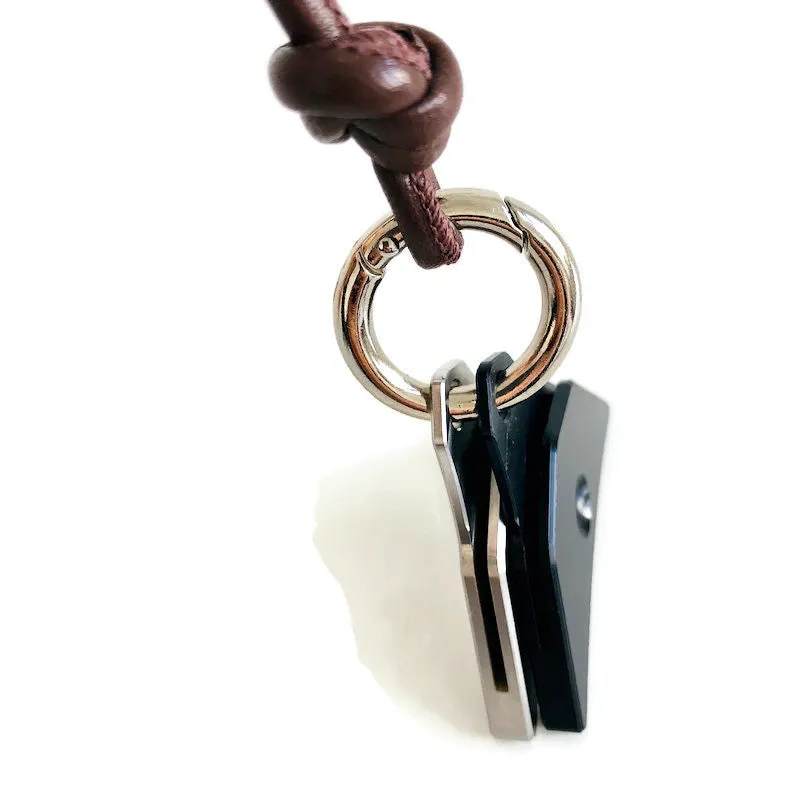 Soft Lamb Nappa Leather Lanyard With Speciality Clip