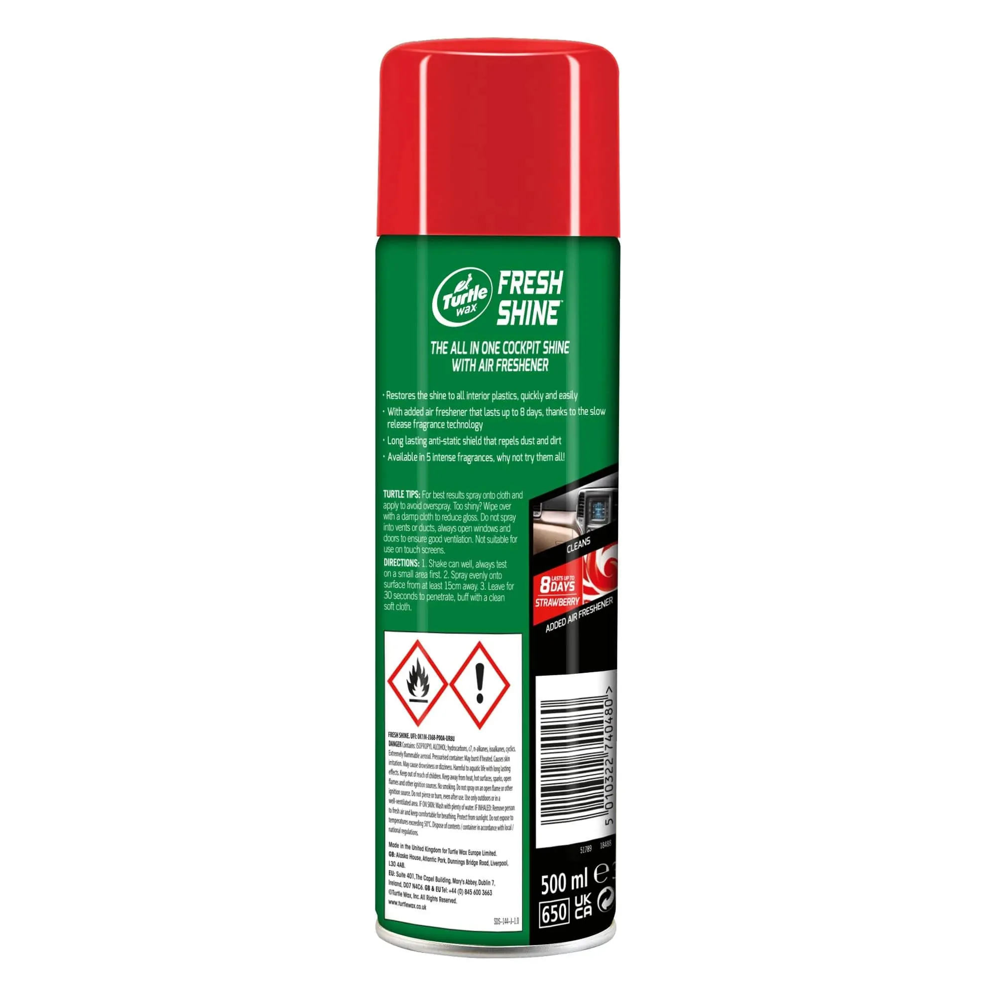 Turtle 51789 Wax Fresh Shine Cockpit Shine - Strawberry 500ml