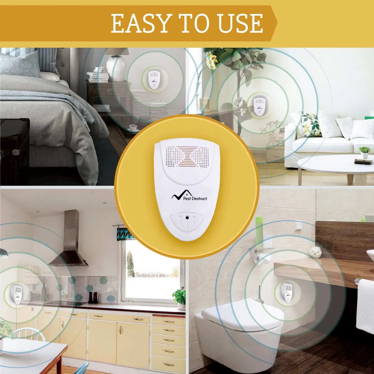 Ultrasonic Stink Bug Repeller - 100% SAFE for Children and Pets - Quickly Eliminate Pests