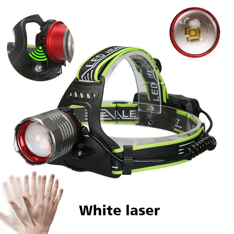 Zoomable Powerful LED Headlamp Sensor XHP50 Headlight Flashlight USB Rechargeable Head Lamp Camping Lanterna Use 18650 Battery